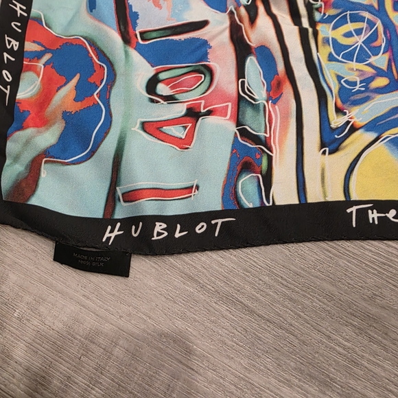 Hublot Vibrant Abstract Silk Scarf - Picture 4 of 15